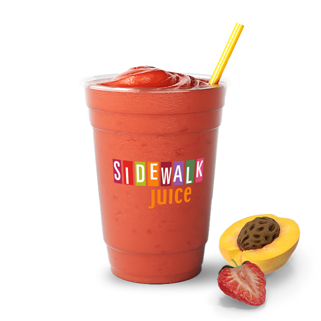 Sidewalk Juice Peach Strawberry Vegan Smoothie